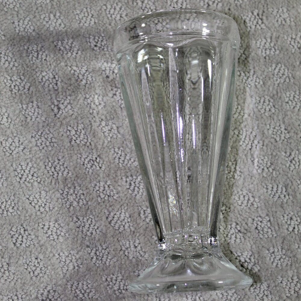 Crisa 7 3/8" Milkshake Glass Ice Cream Sundae Float Parfait Heavyweight Footed